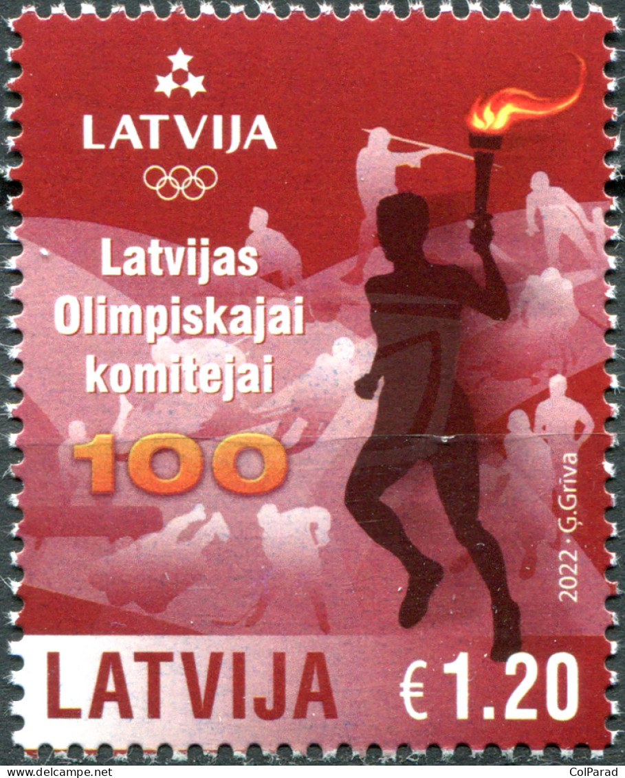 LATVIA - 2022 - STAMP MNH ** - 100th Anniversary Of The Latvia Olympic Committee - Letland