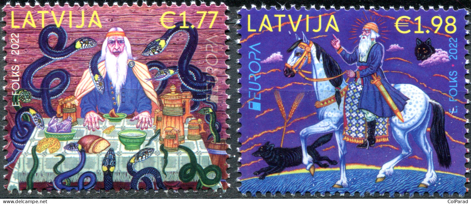 LATVIA - 2022 - SET OF 2 STAMPS MNH ** - Stories And Myths - Letonia