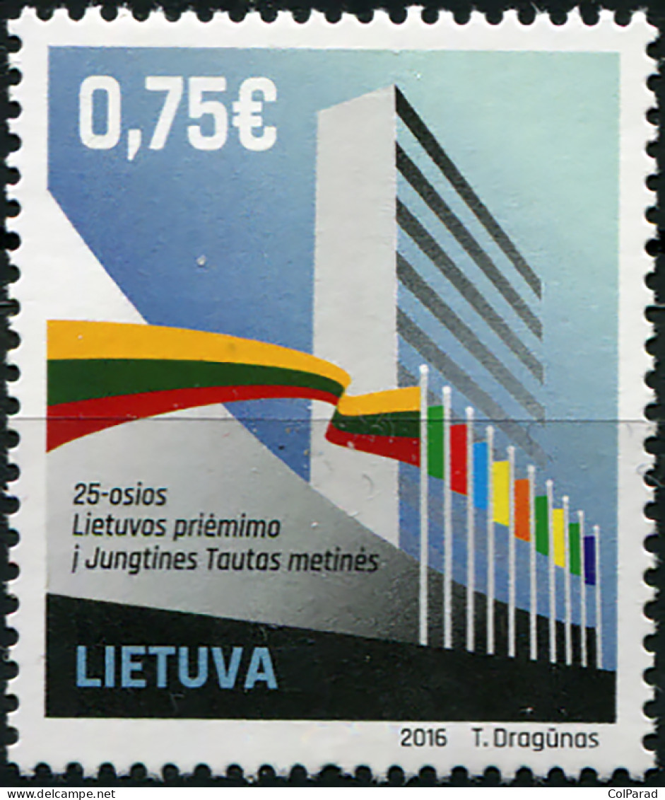 LITHUANIA - 2016 - STAMP MNH ** - 25 Years Of Lithuania's Accession To The UN - Lituania