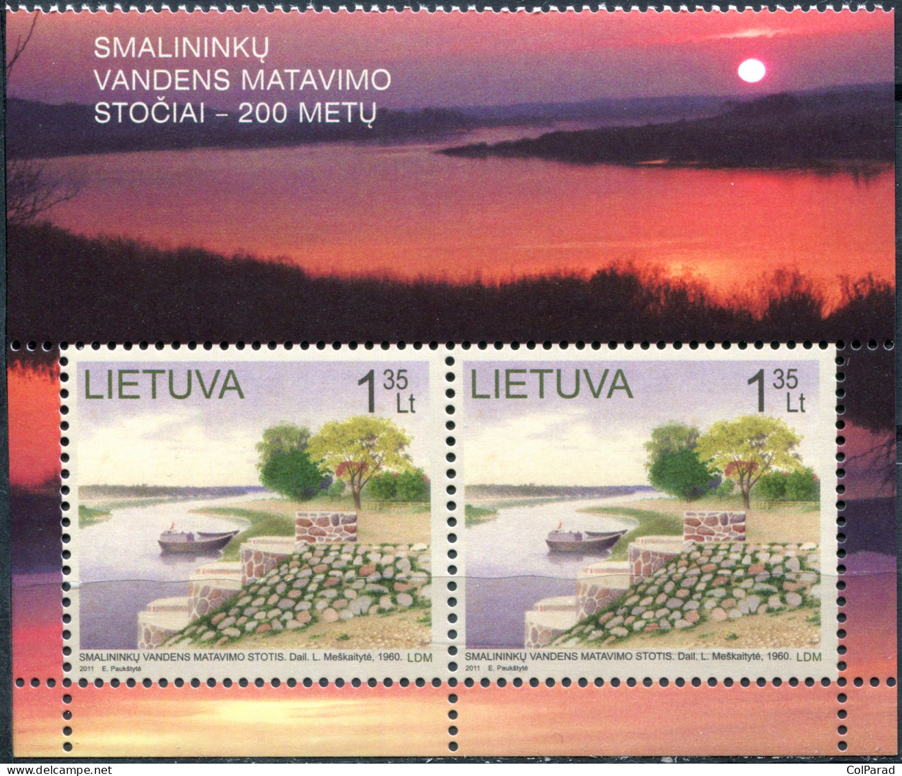 LITHUANIA - 2011 -  BLOCK MNH ** - Water Measuring Station Of Smalininkai - Lituania