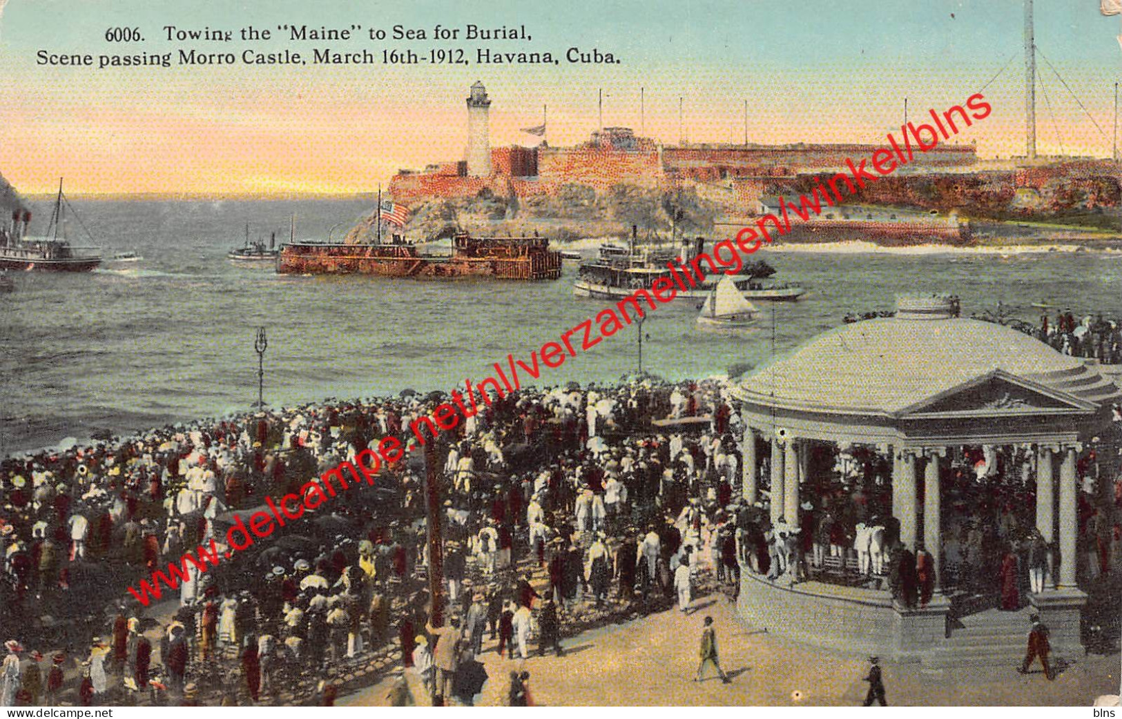 Havana - Towing The Maine To Sea For Burial - Scene Passing The Morro Castle - Habana Cuba - Cuba