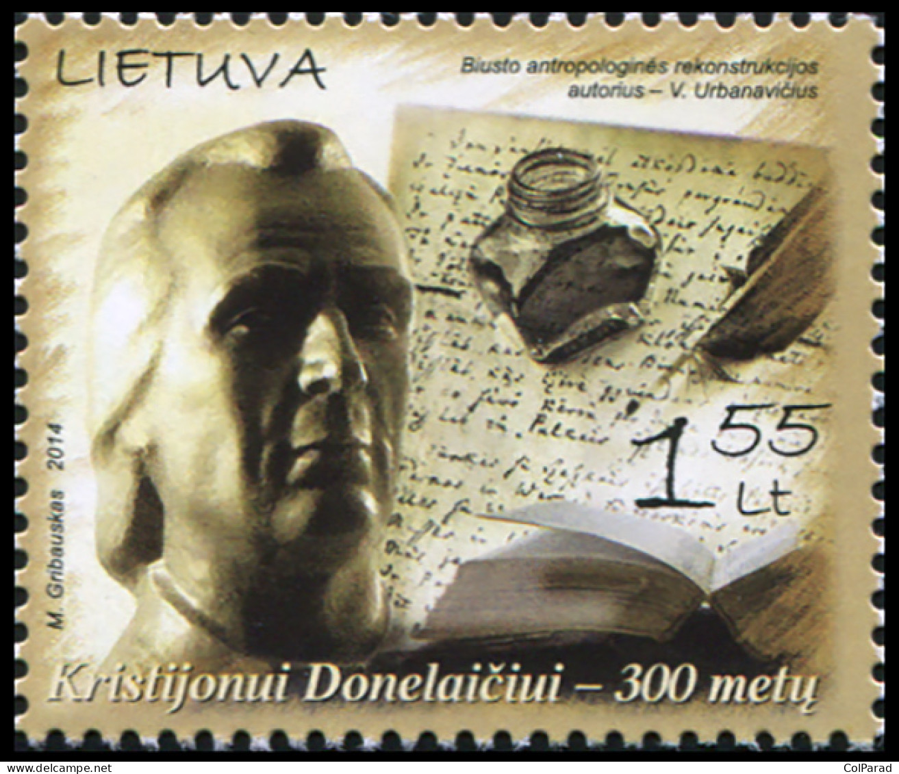 LITHUANIA - 2014 - STAMP MNH ** - 300 Years Of Birth Of Kristijonas Donelaitis - Lithuania