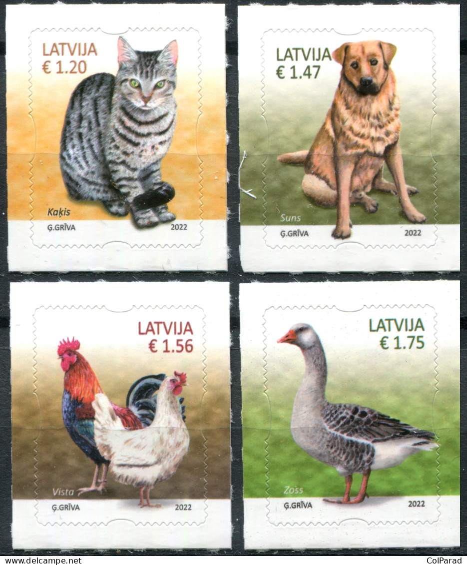 LATVIA - 2022 - SET OF 4 STAMPS MNH ** - Domestic Animals - Letonia