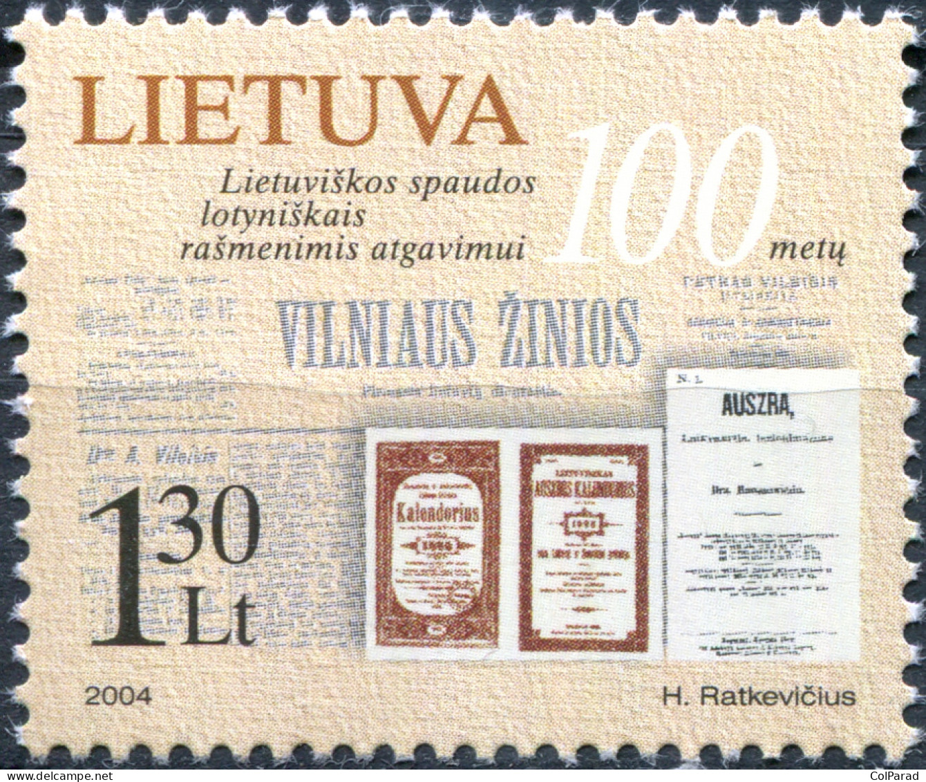 LITHUANIA - 2004 - STAMP MNH ** - Resumption Of Printing In Latin - Lituania