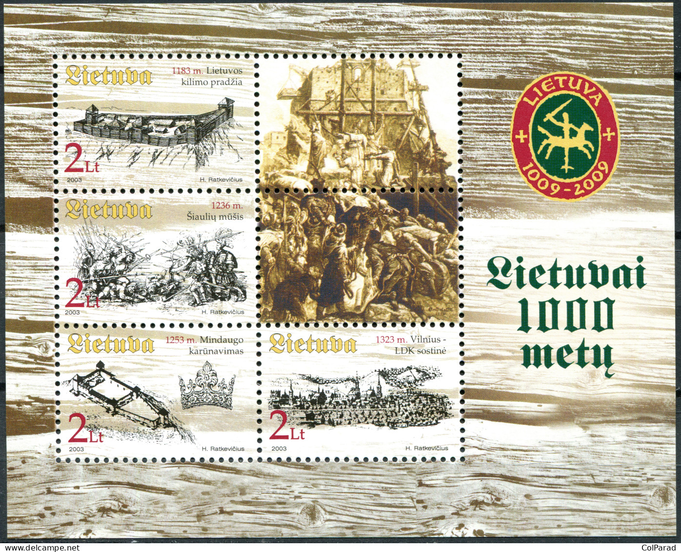 LITHUANIA - 2003 - SOUVENIR SHEET MNH ** - 1000th Anniversary Of Lithuania - Lithuania