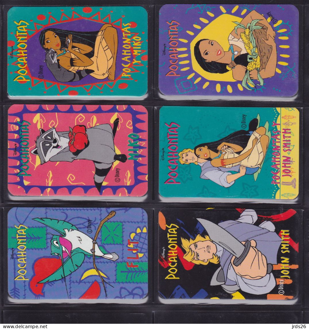Chile 6 Phonecards Remote - - - Disney Pocahontas (complete Set) - Chile