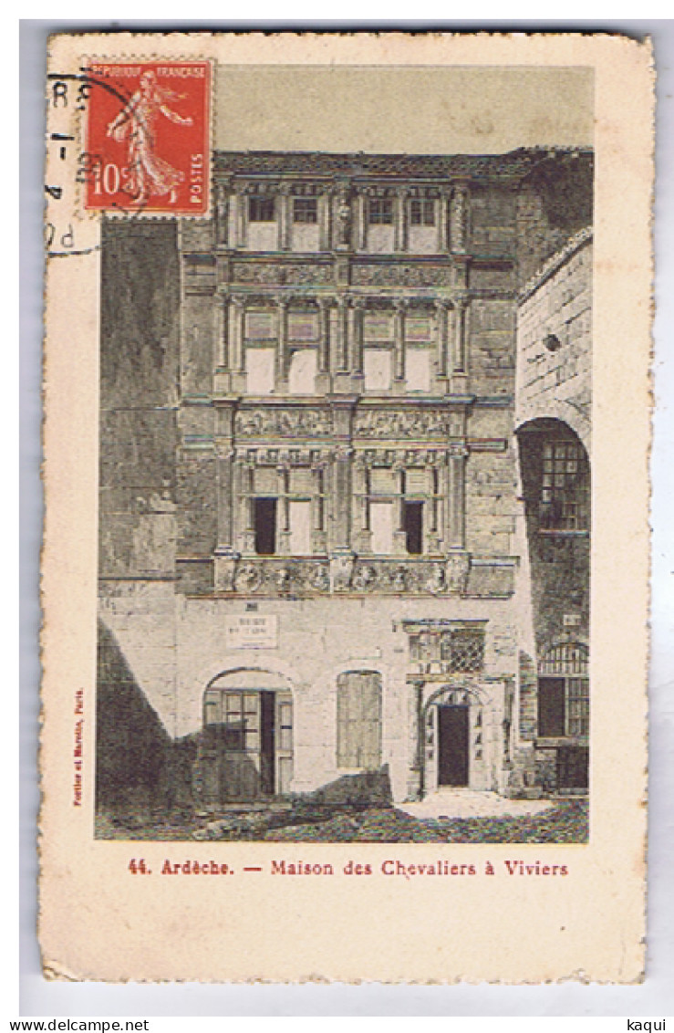 ARDECHE - Maison Des Chevaliers à VIVIERS - Fortier Et Marotte - N° 44 - Viviers