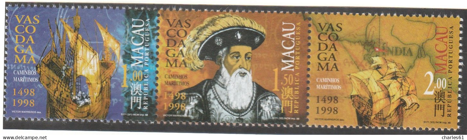 MACAO - N°920/2 ** (1998) Vasco De Gama - Neufs