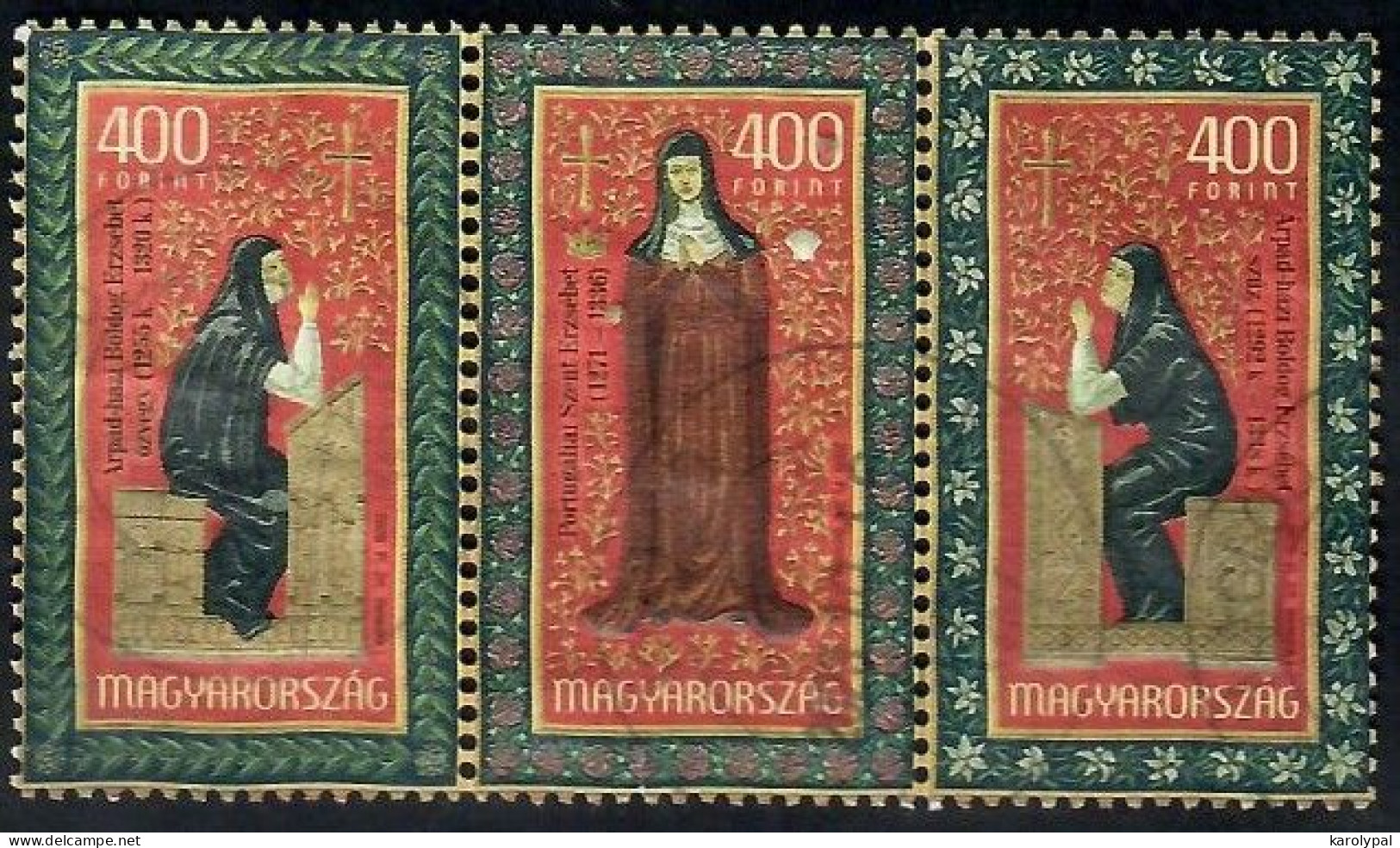 Hungary, 2020, Used, Saint Elizabeth Of Hungary  Mi. Nr.6141-3, Stamp From The Block, - Oblitérés