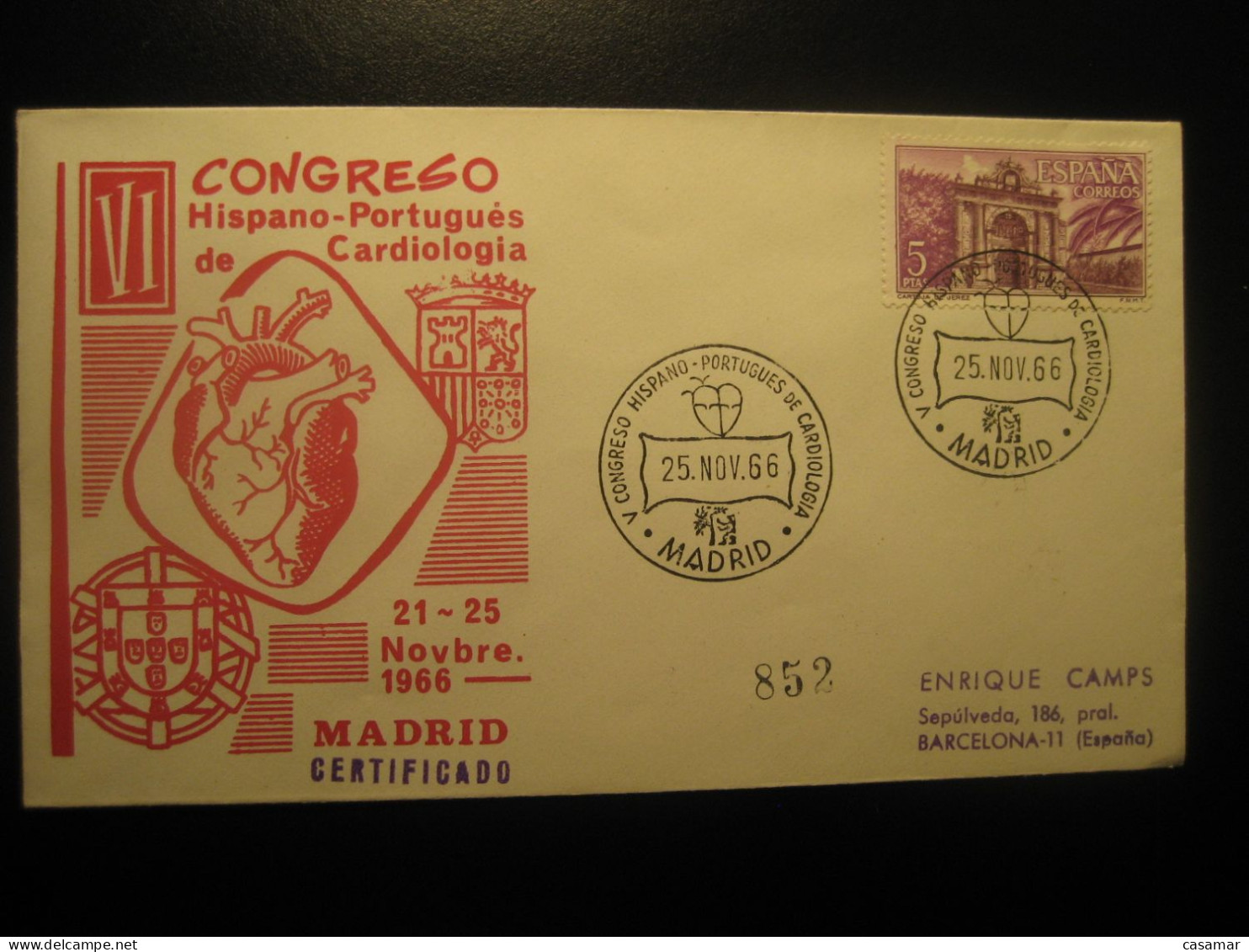 MADRID Spain 1966 Cardiologia Cardiology Cardiologie Heart Corazon Portugal Medicina Medicine Health Sante - Médecine