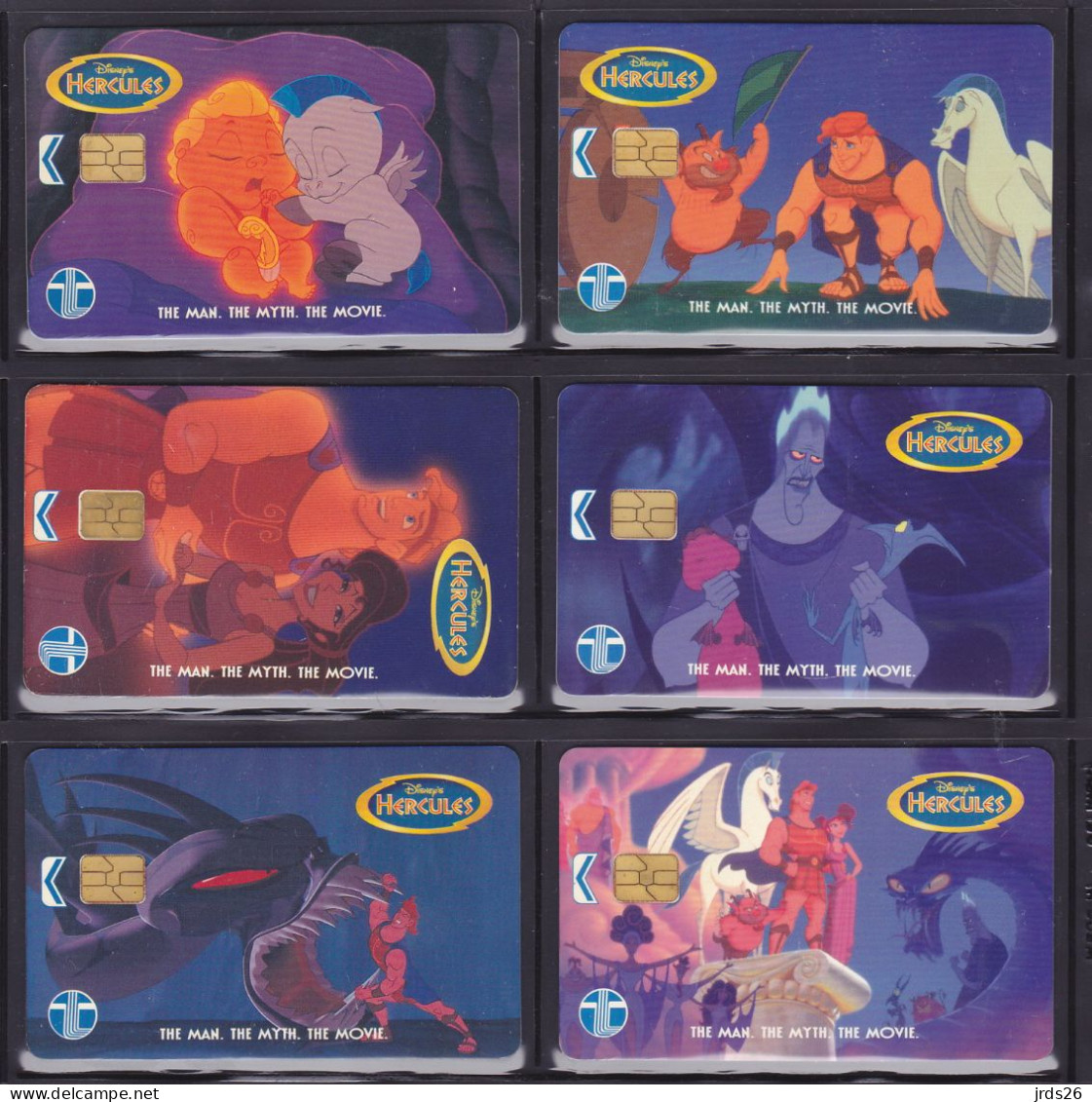 Malaysia 6 Phonecards Chip - - - Disney Hercules (complete Set) - Maleisië