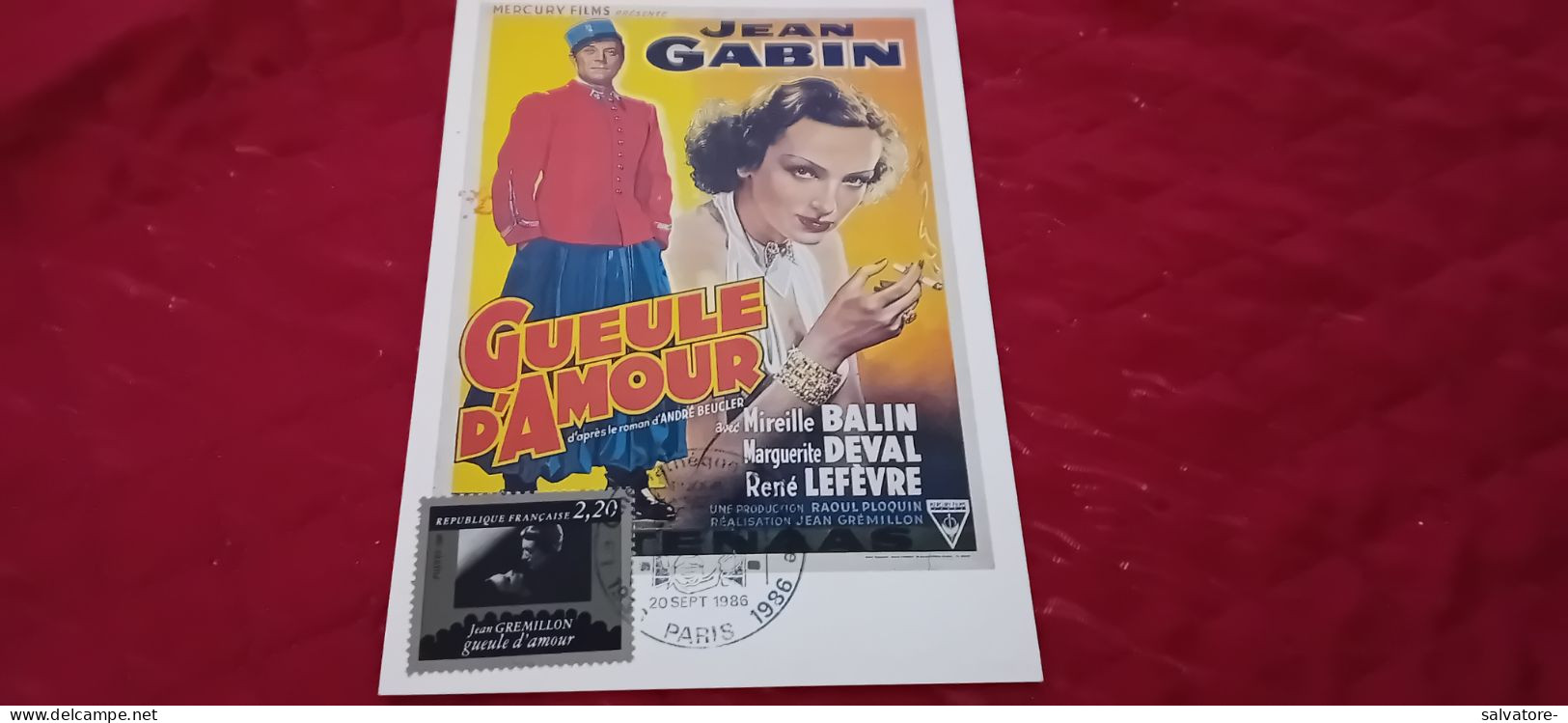CARTOLINA  GUELUE D'AMOUR- 1986 - Cinema Advertisement
