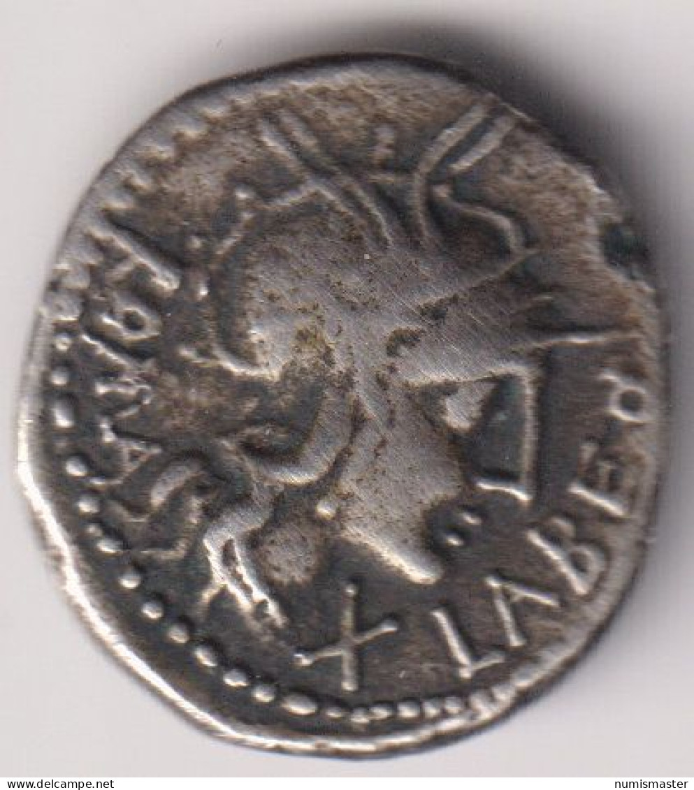 FABIUS LABEO , AR DENARIUS , 124 BC - République (-280 à -27)