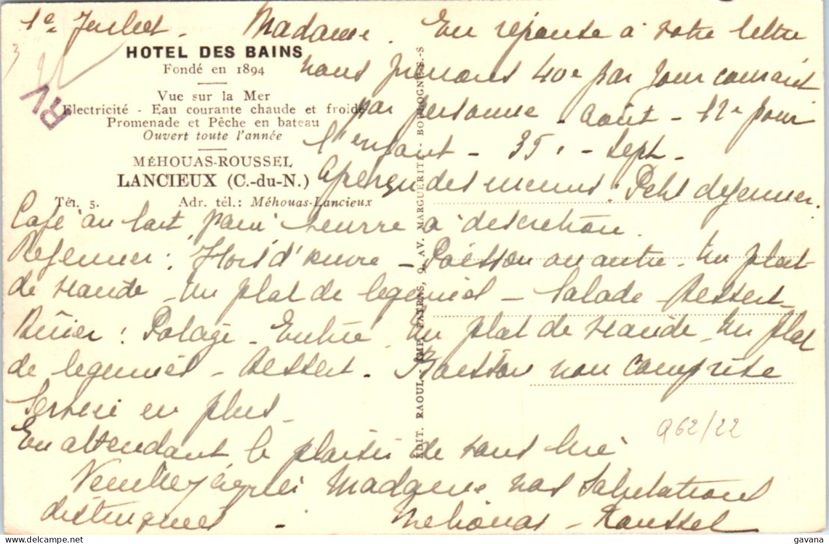 22 LANCIEUX - Hotel Des Bains - Lancieux