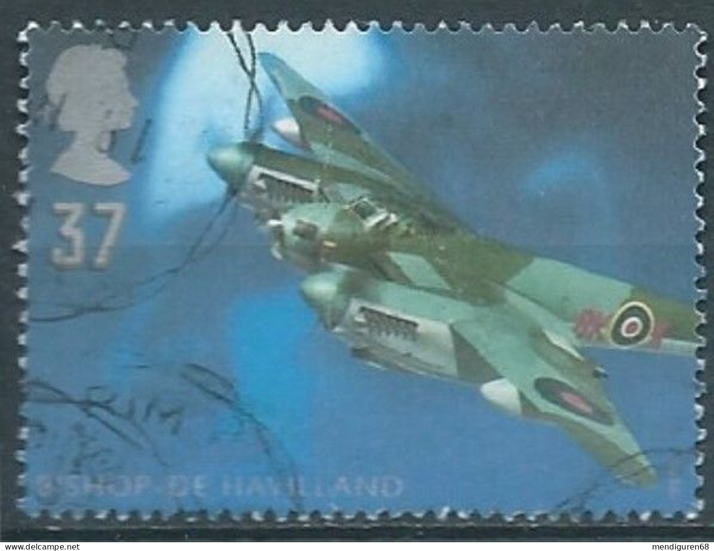 GROSBRITANNIEN GRANDE BRETAGNE GB 1997 AIR: BISHOP AND DE HAVILLAND MOSQUITO 37P USED SG 1986 SN 1760 MI 1698 YT 1969 - Used Stamps