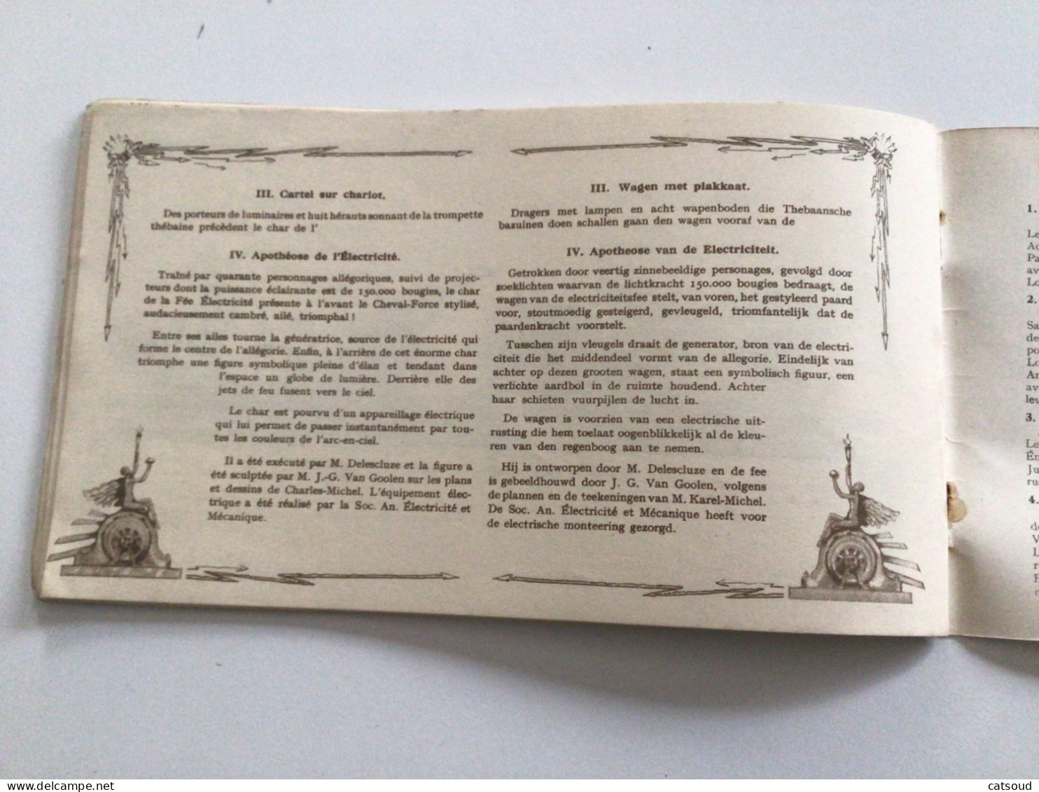 Ancien programme (1930) Comité Provincial du Brabant des Fêtes du Centenaire Grand Cortège Lumineux