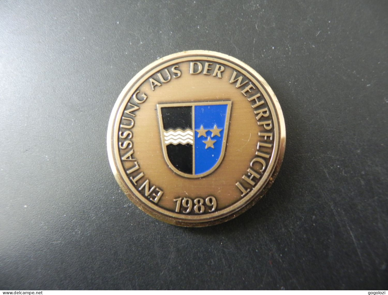 Medaille Medal - Schweiz Suisse Switzerland - Entlassung Aus Der Wehrpflicht Aargau 1989 - Autres & Non Classés