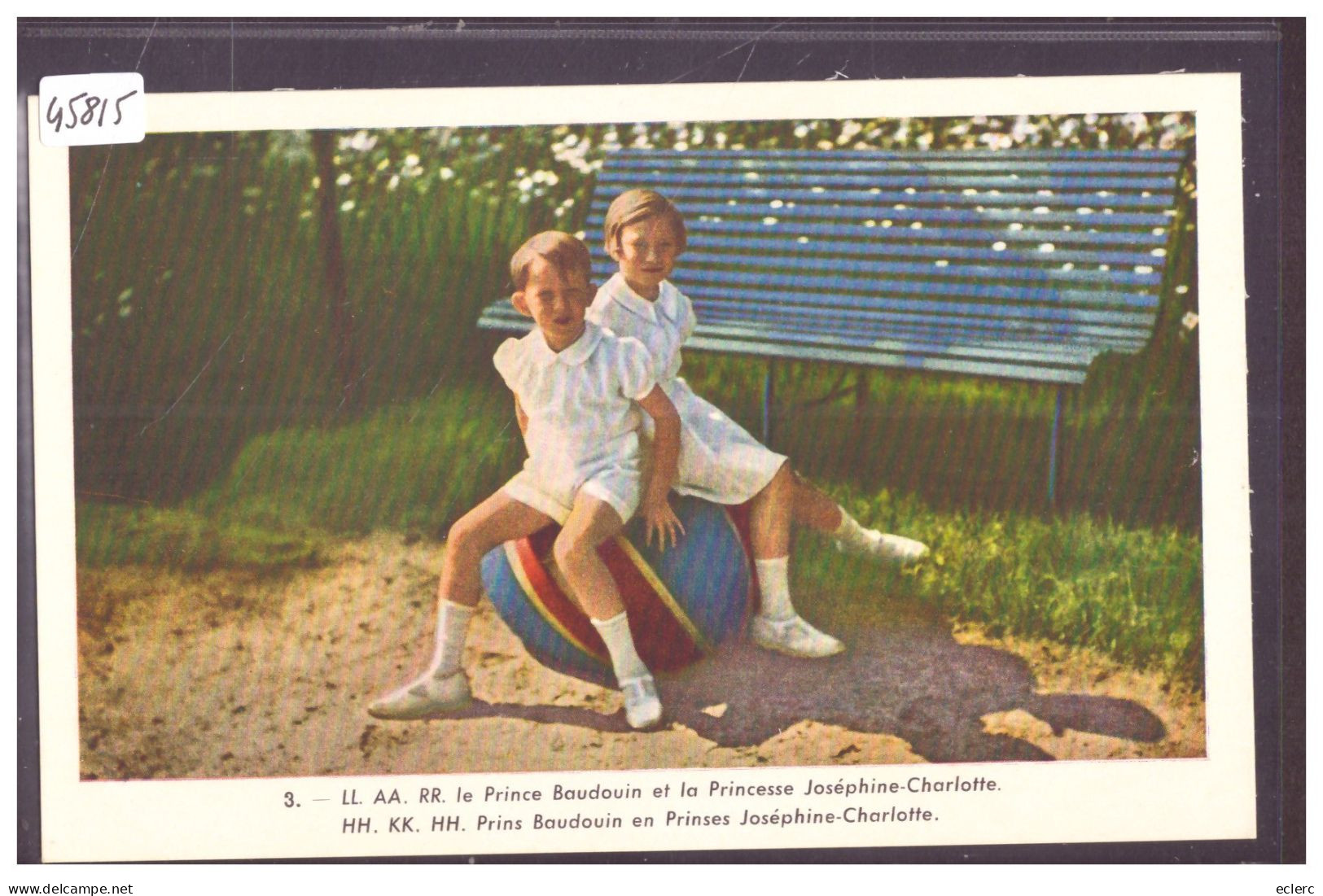 BELGIQUE - LE PRINCE BAUDOIN ET LA PRINCESSE JOSEPHINE CHARLOTTE - TB - Familles Royales