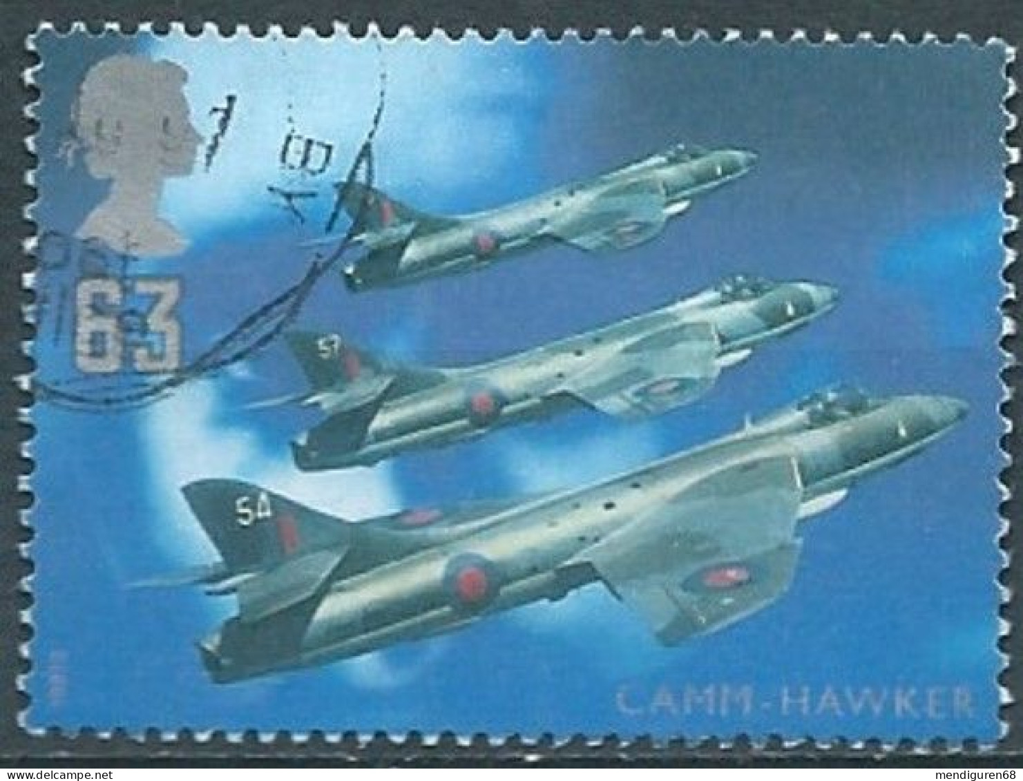 GROSSBRITANNIEN GRANDE BRETAGNE GB 1997 SIR SIDNEY CAMM AND HAWKER HUNTER FGA MK 9 63P SG 1988 SC 1762 MI 1700 YT 1971 - Used Stamps