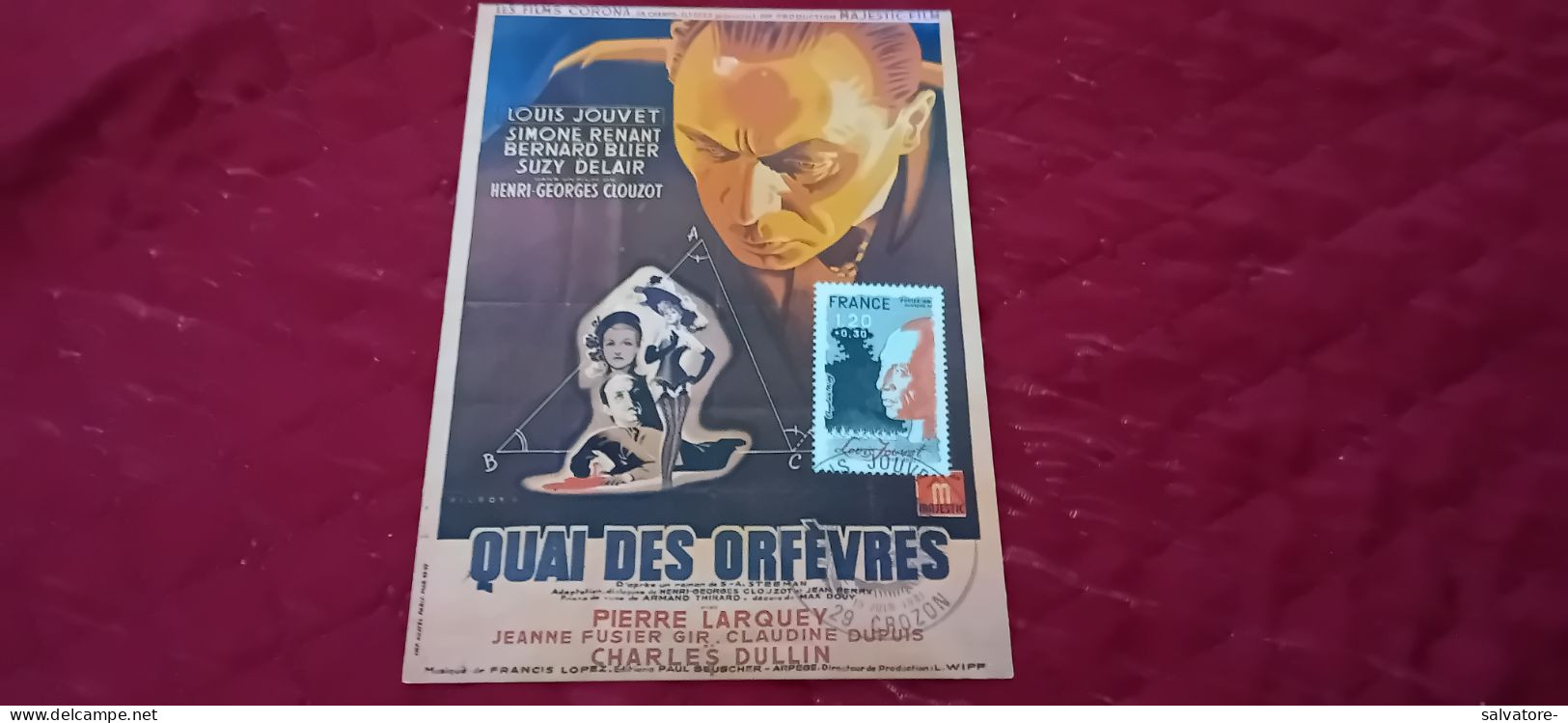 CARTOLINA QUAI DES ORFEVRES DE HENRI - GEORGES CLOUZOT- 1981 - Publicité Cinématographique