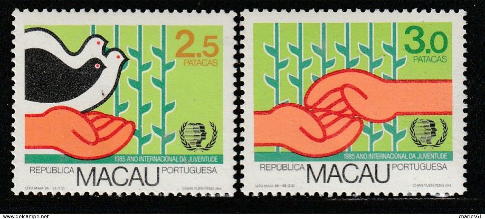 MACAO - N°506/7 ** (1985) Jeunesse - Ungebraucht