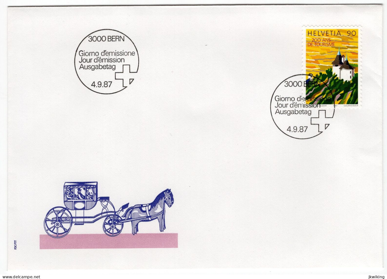 Switzerland  FDC 1987 50c-140c Tourism Industry Bicent - - Sonstige & Ohne Zuordnung