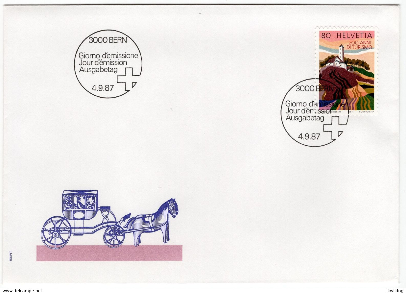 Switzerland  FDC 1987 50c-140c Tourism Industry Bicent - - Other & Unclassified