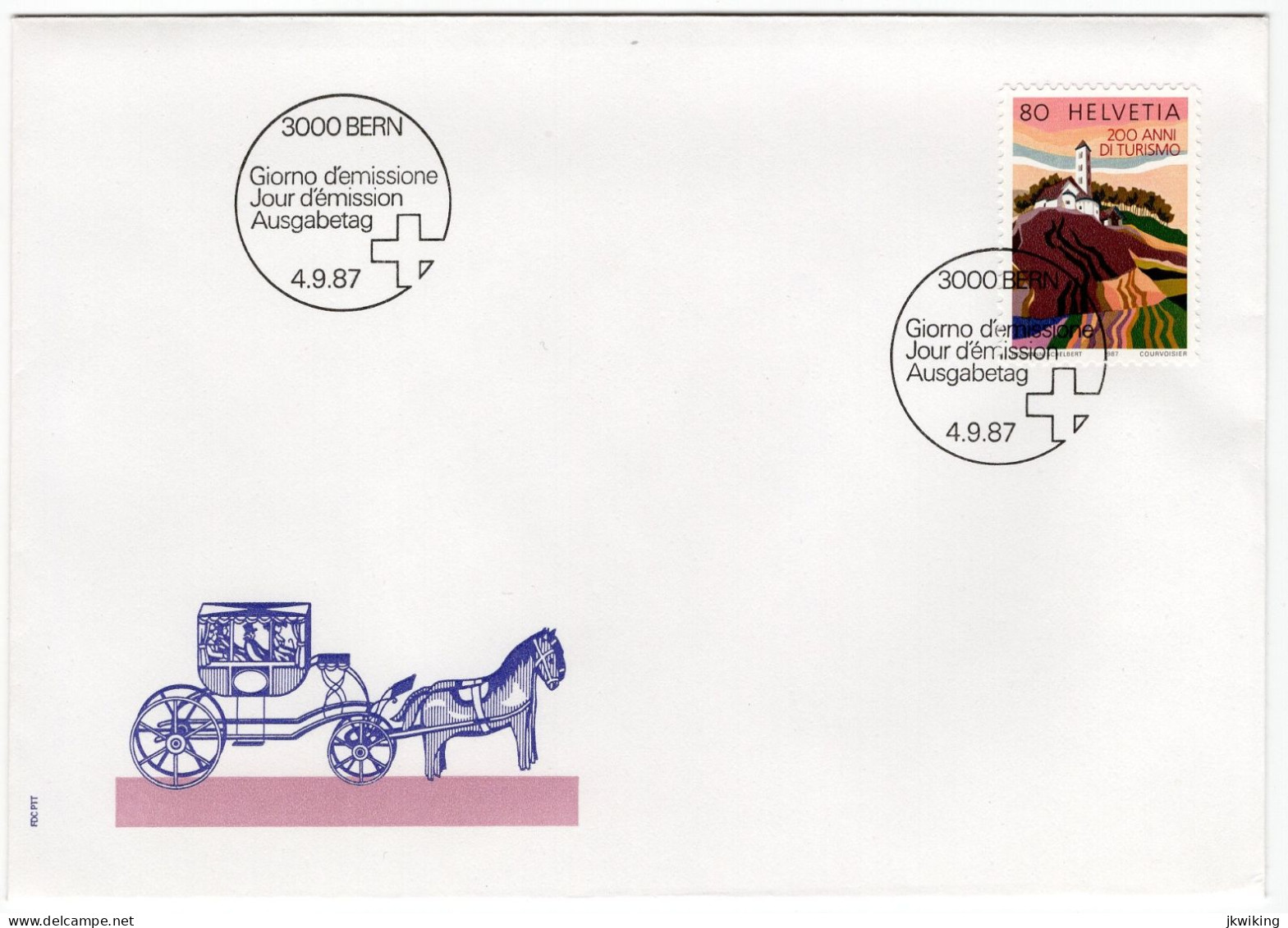 Switzerland  FDC 1987 50c-140c Tourism Industry Bicent - - Otros & Sin Clasificación