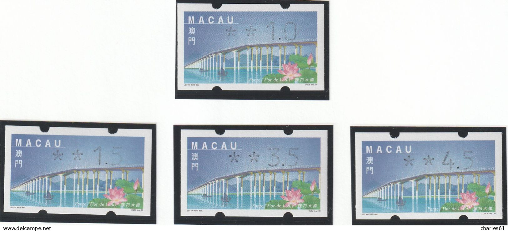 MACAO - Timbres De Distributeurs N°2 ** (1999) Pont " Fleur De Lotus" - Ungebraucht