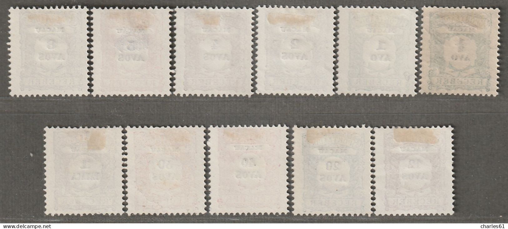 MACAO - TAXE N°1/11 Nsg (1904) - Timbres-taxe