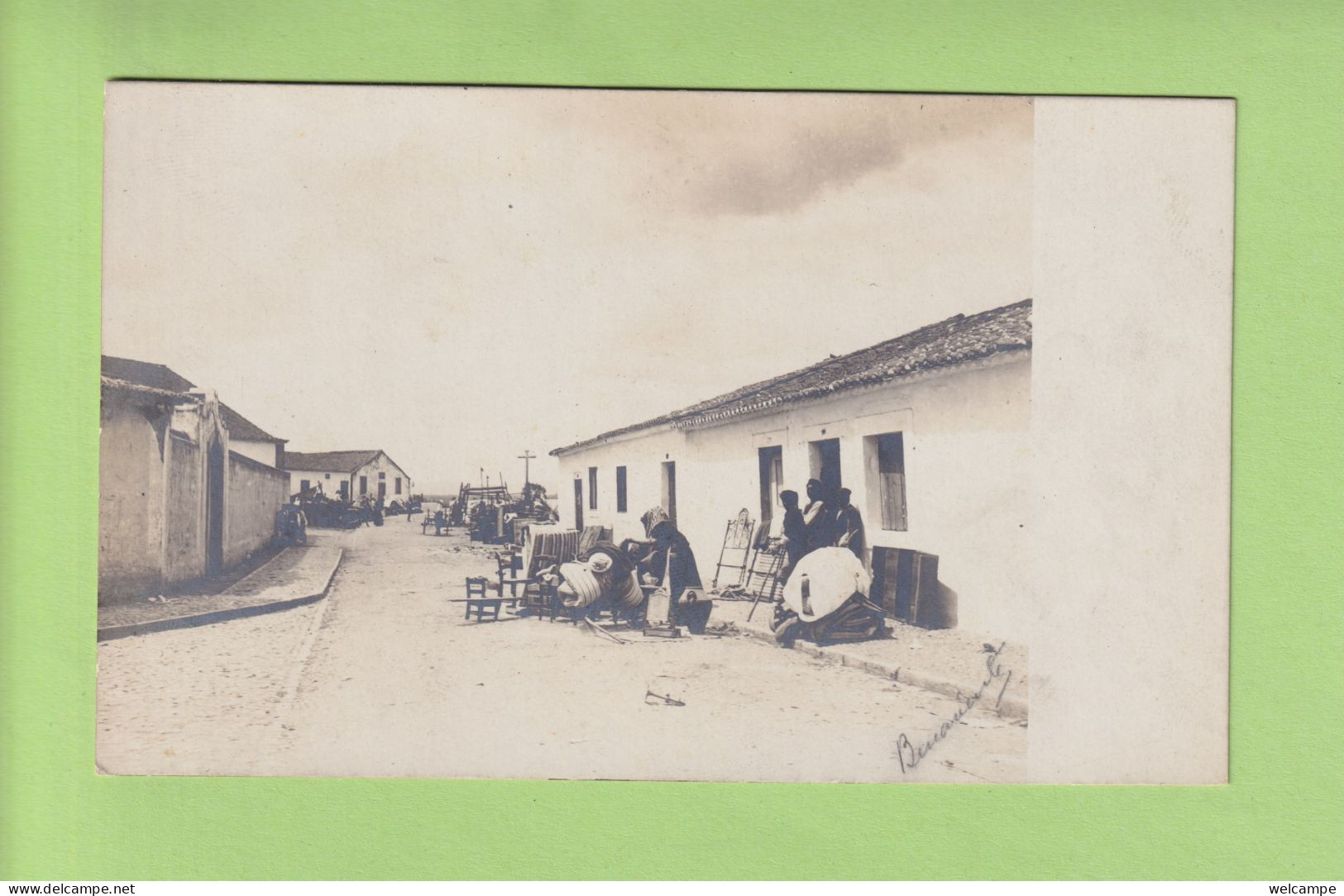 OLD PHOTO Postcard Portugal - Benavente - Earthquake 1909 - Santarem