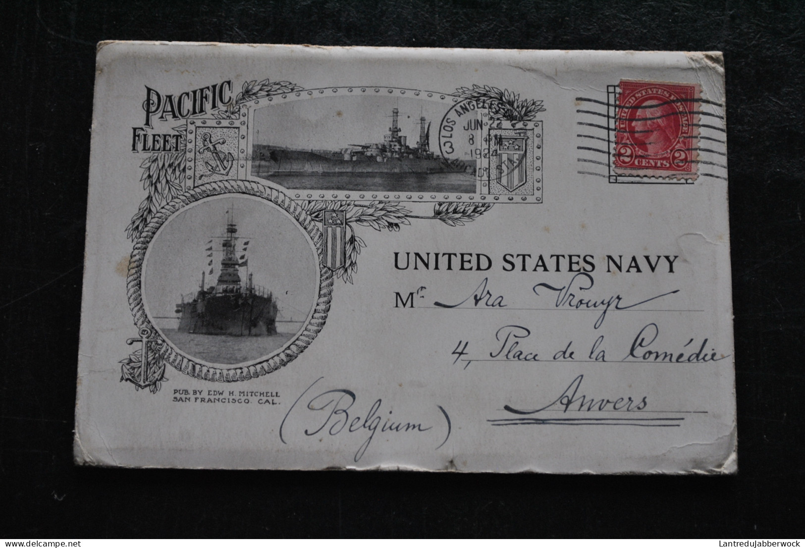 Pacific Fleet United States Navy US Carnet 18 Cartes Postales Dépliantes Sous Enveloppe Cuirassé Destroyer USS Croiseur - 1914-18