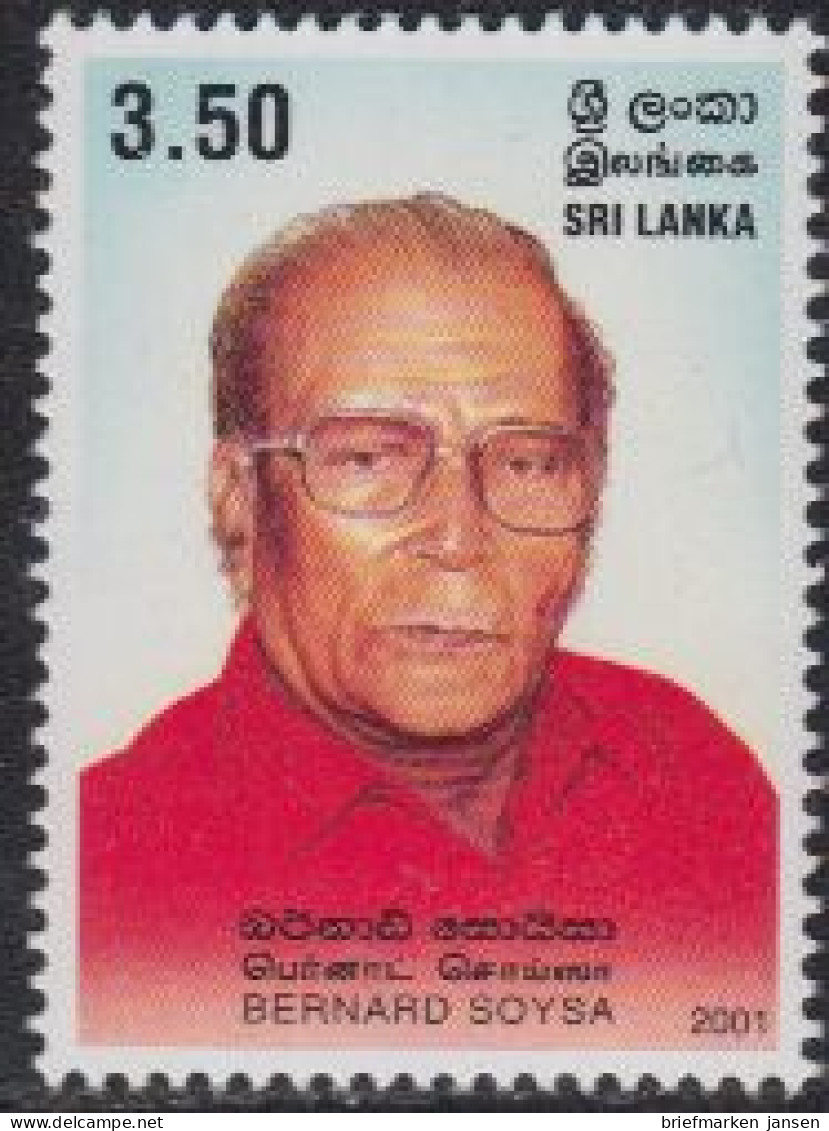 Sri Lanka Mi.Nr. 1289 87.Geb. Bernard Soysa (3,50) - Sri Lanka (Ceylan) (1948-...)