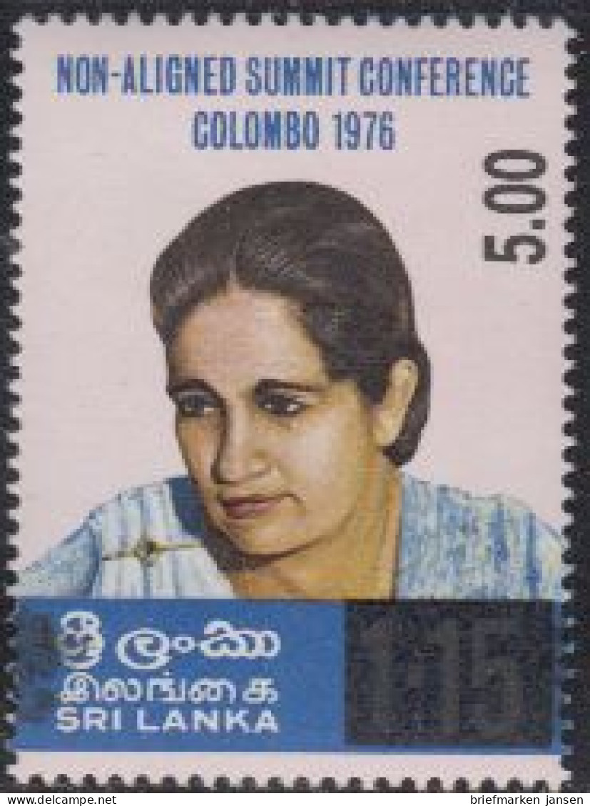 Sri Lanka Mi.Nr. 1301 Freim. Sirimawo Bandaranaike, 460 Mit Aufdr. (5,00 A.1,15) - Sri Lanka (Ceylan) (1948-...)