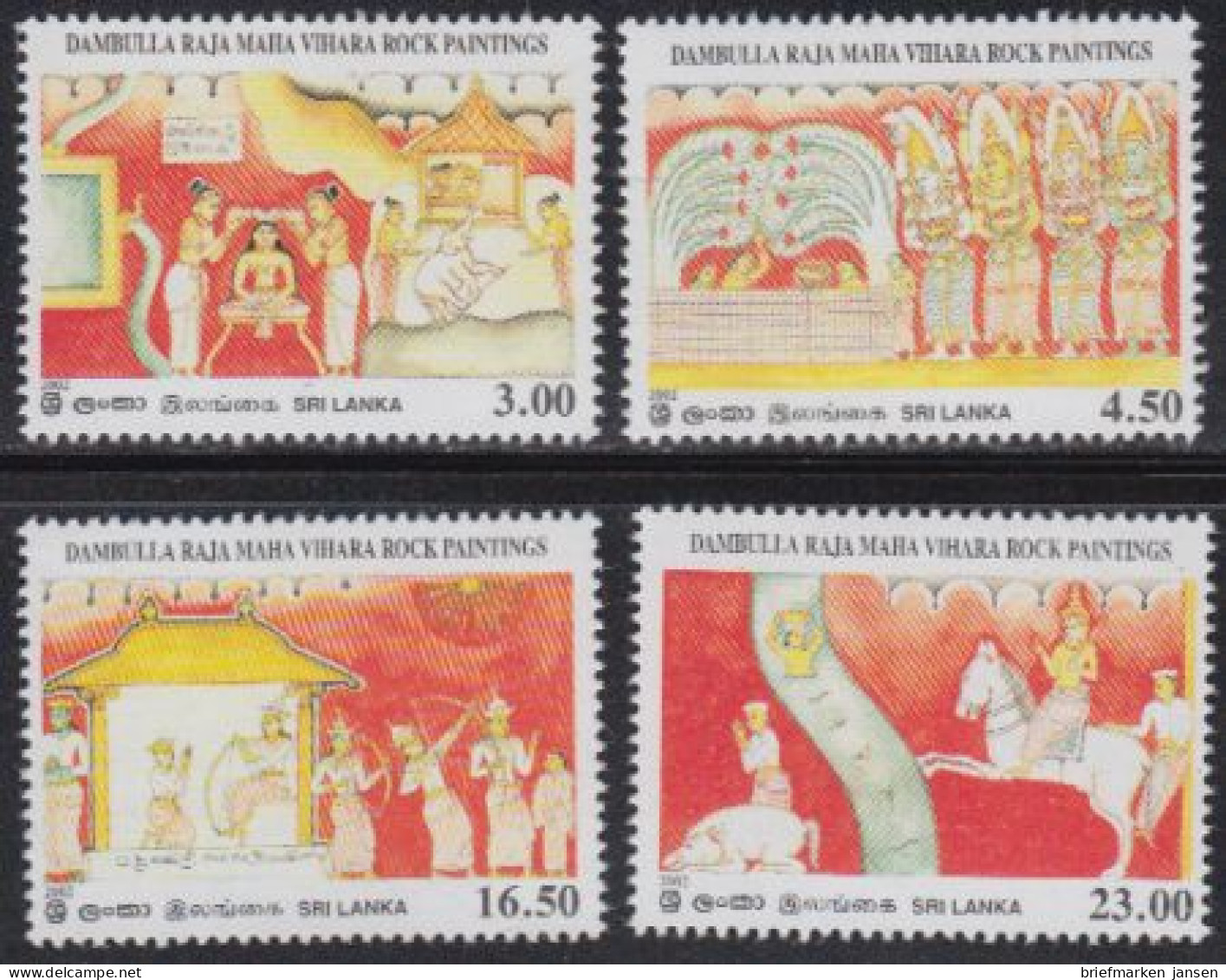 Sri Lanka Mi.Nr. 1340-43 Vesak, Die Geschichte Von Prinz Siddhartha (4 Werte) - Sri Lanka (Ceylon) (1948-...)