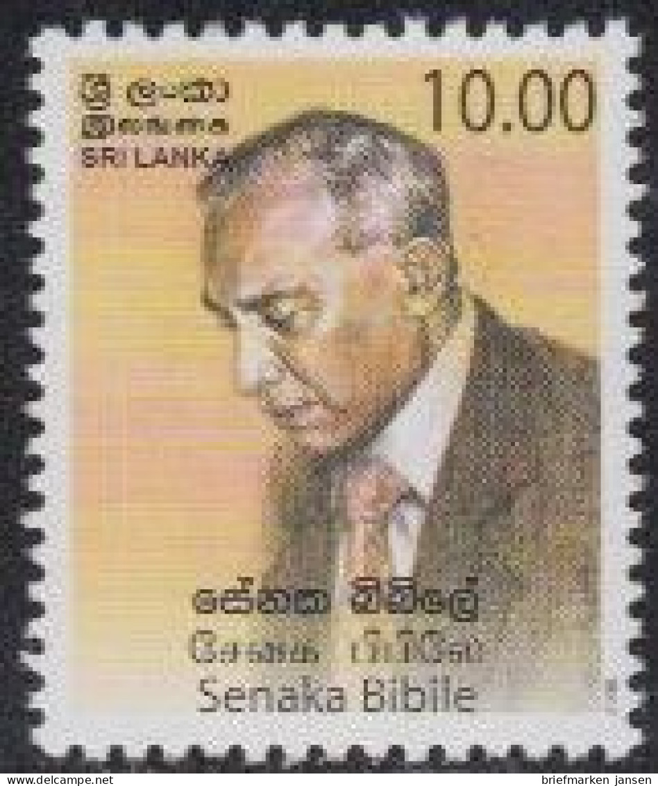 Sri Lanka Mi.Nr. 1590 Senaka Bibile, Pharmakologe Und Politiker (10,00) - Sri Lanka (Ceylon) (1948-...)