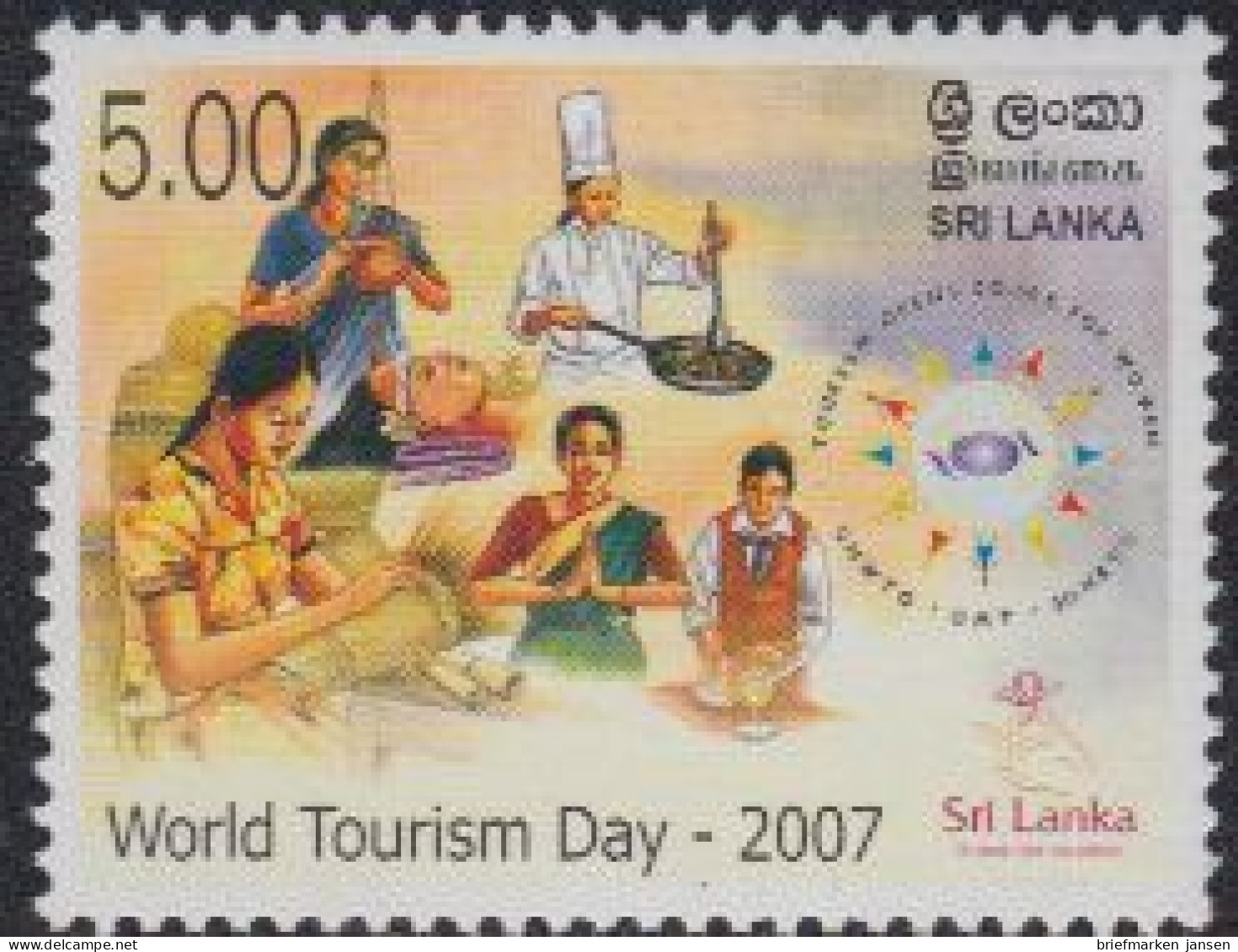 Sri Lanka Mi.Nr. 1645 Welt-Tourismustag, Frauen Im Fremdenverkehrsgewerbe (5,00) - Sri Lanka (Ceylon) (1948-...)