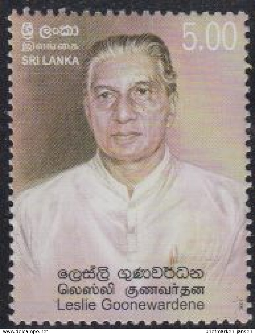 Sri Lanka Mi.Nr. 1669 100.Geb. Leslie Goonewardene (5,00) - Sri Lanka (Ceylon) (1948-...)