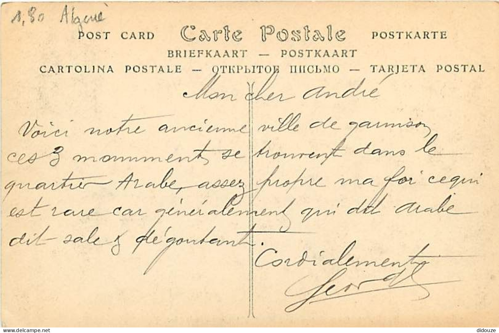 Algérie - Sétif - La Mosquée, La Porte DAlger Et L'hôtel De Ville - Animée - Correspondance - Voyagée En 1910 - CPA - Vo - Sétif