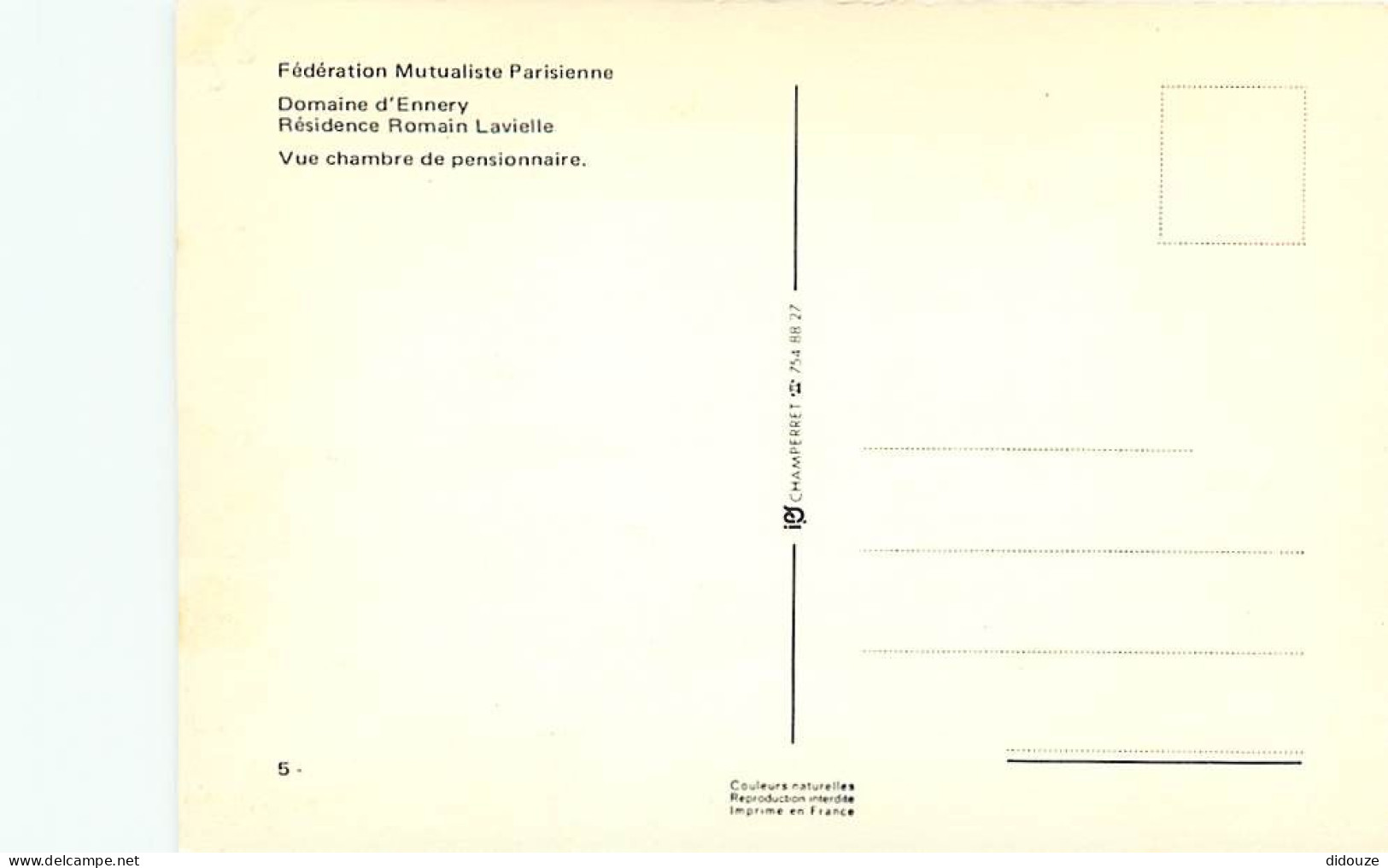 95 - Ennery - Fédération Mutualiste Parisienne - Domaine D'Ennery - Résidence Romain Lavielle - Vue Chambre De Pensionna - Ennery