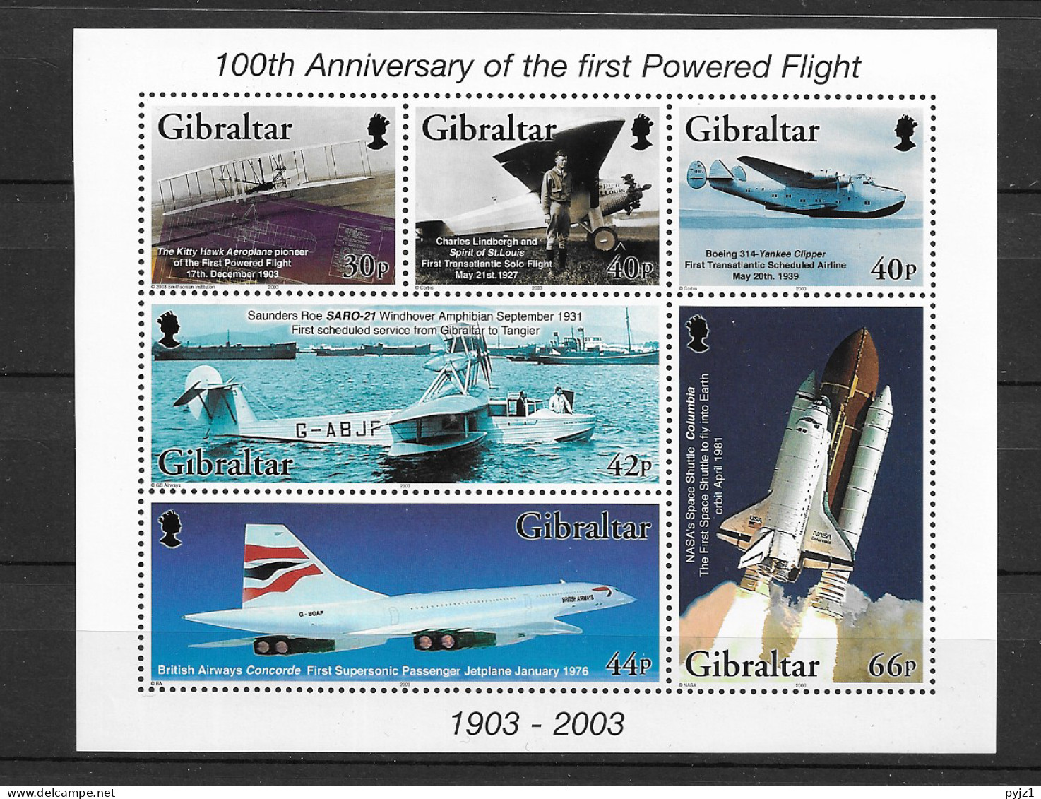 2003 MNH Gibraltar Mi Block 54 Postfris** - Gibraltar