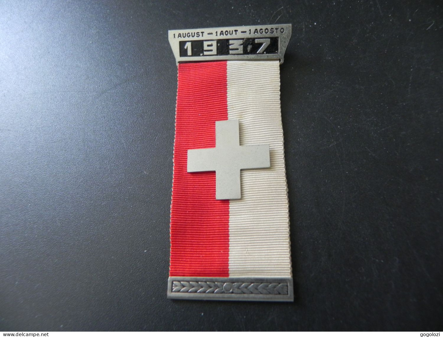 Old Badge Schweiz Suisse Svizzera Switzerland - National Day 1. August 1937 - Sin Clasificación