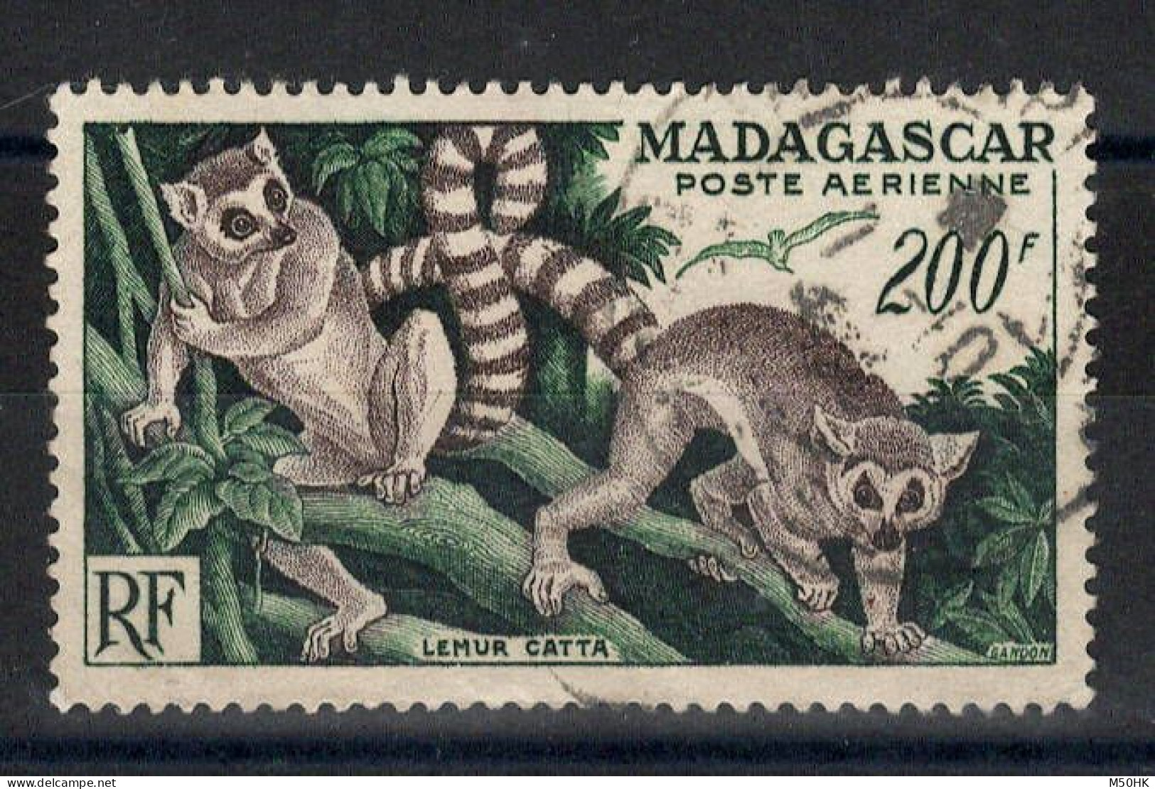 Madagascar- YV PA 77 Oblitéré , Lémuriens , Cote 8,50 Euros - Luchtpost