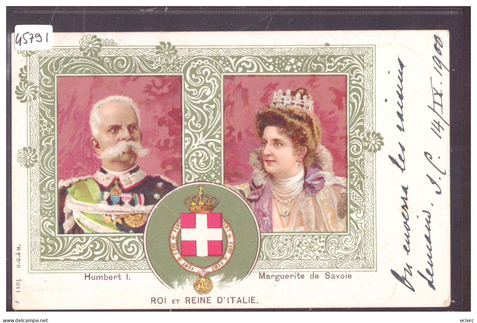 ITALIE - LE ROI UMBERTO I E LA REGINA MARGUERITE DI SAVOIA - TB - Familles Royales