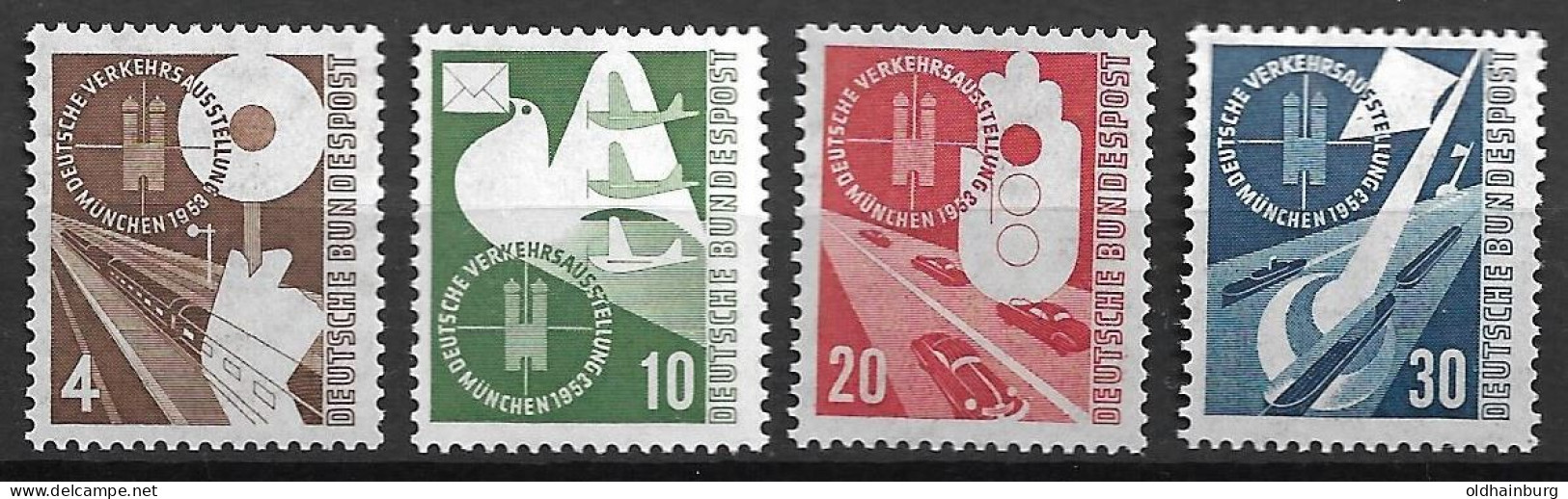 Bund 1953: Mi. 167- 170 ** Satz Deutsche Verkehrsausstellung München (85.-) - Ungebraucht
