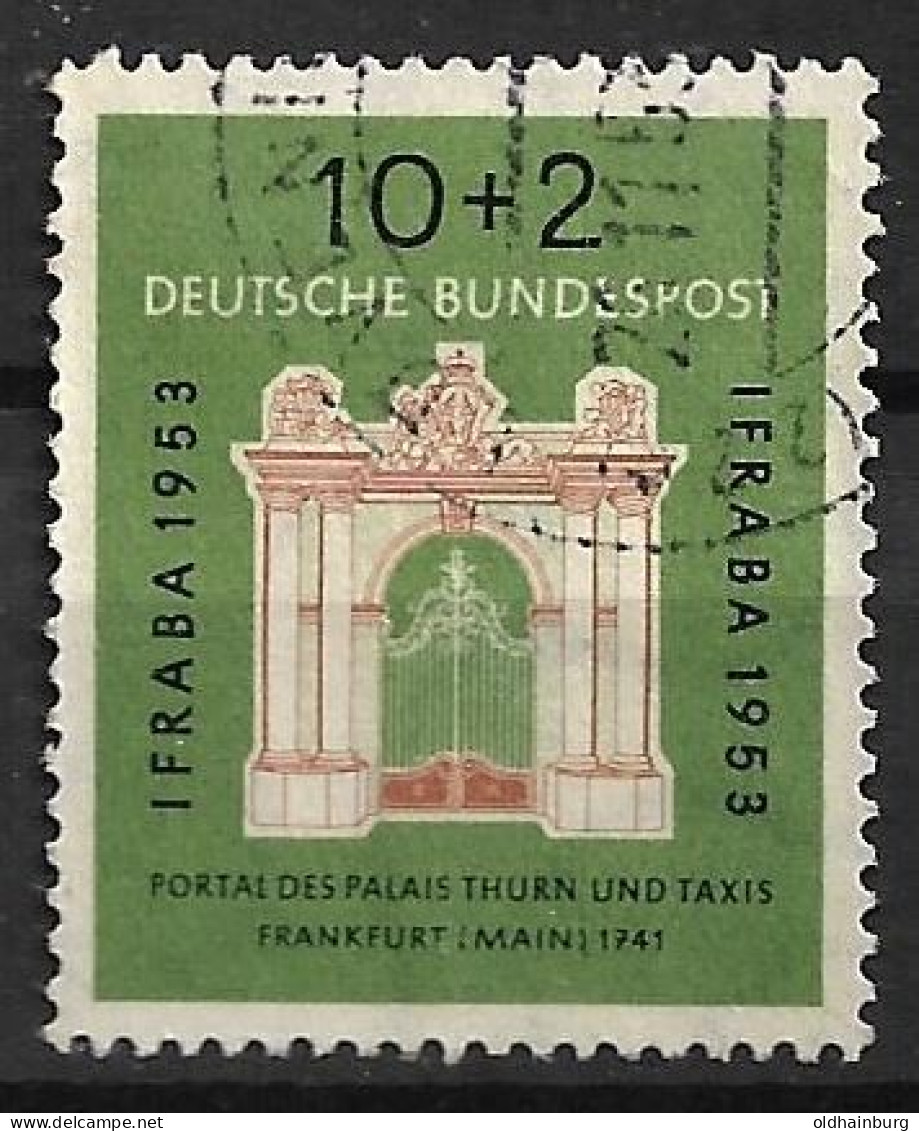 Bund 1953: Mi. 171 O IFRABA Briefmarkenausstellung Frankfurt A. M. (28.-) - Used Stamps