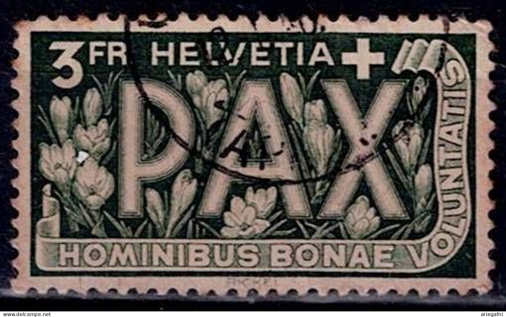 SWITZERLAND 1945 PAX  MI No 457 USED VF!! - Oblitérés