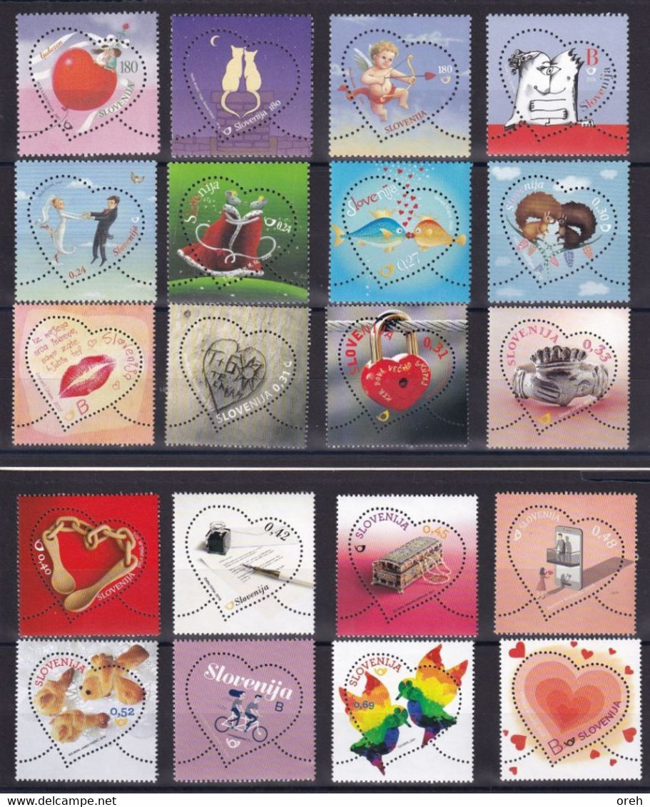 SLOVENIA 2003- 2022,GREETINGS STAMPS,,LOVE STAMP,HEART,,MNH - Otros & Sin Clasificación