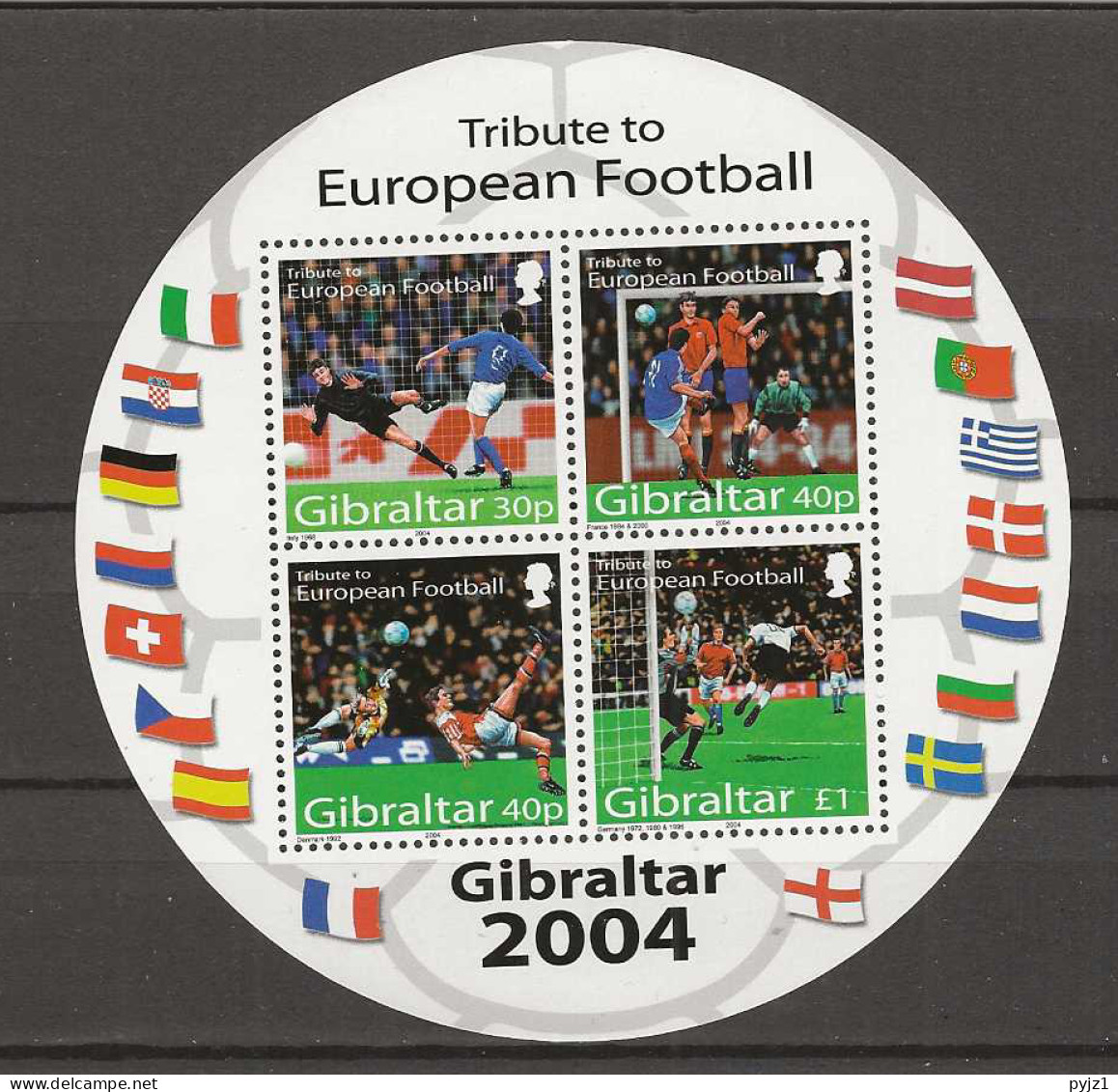 2004 MNH Gibraltar Mi Block 61 Postfris** - Gibraltar