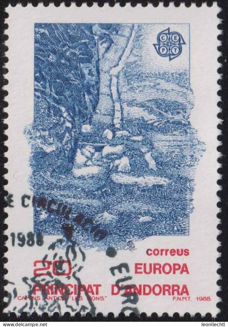 1988 Spanisch Andorra ° Mi:AD-ES 200, Yt:AD-ES 190, Sg:AD-ES 198, Edi:AD-ES 204, Europa (C.E.P.T.) 1988 - Transport - Gebruikt